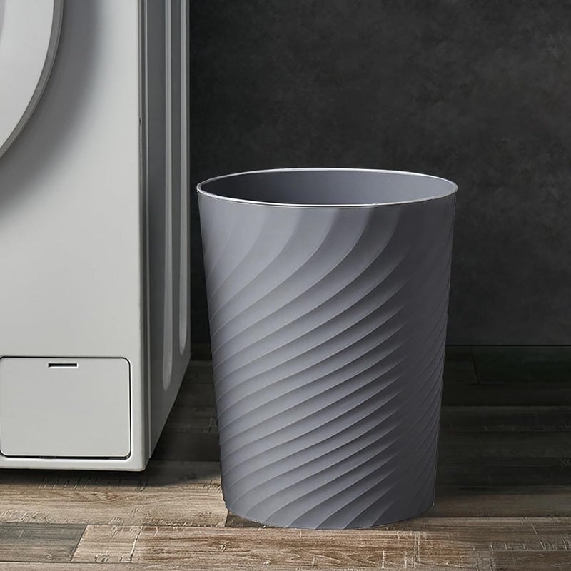 HOLTPHILI Small Bathroom Trash Can 1.8 Gallon Garbage Can Waste Basket Recycling Bin for Dorm Bedroom Office Kitchen,2 Pack Grey - Image 5